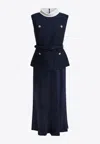 Self-portrait Sleeveless Midi Dress In Black
