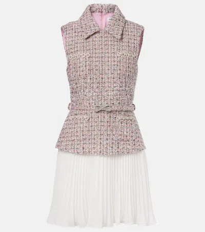 Self-portrait Layered Minidress In Pink
