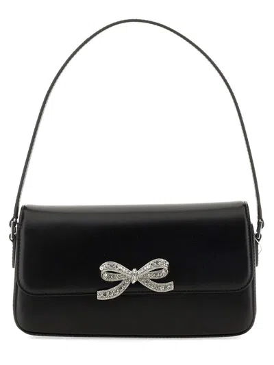 Self-portrait Leather Baguette Bag In Black