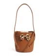 Self-portrait Bow-embellished Bucket Bag In Brown