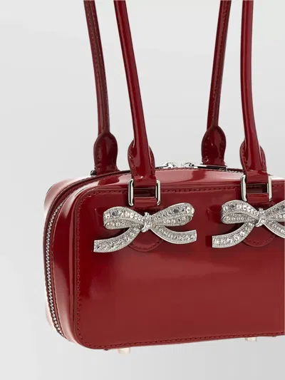 Self-portrait Leather Bow Embellished Shoulder Bag