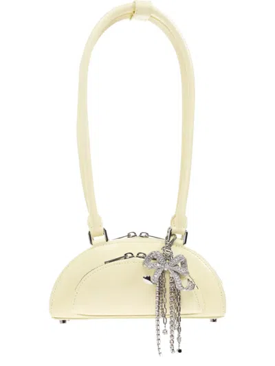 Self-portrait Leather Charm-detail Shoulder Bag In Gold