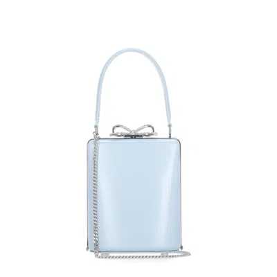 Self-portrait Leather Hand Bag In Blue