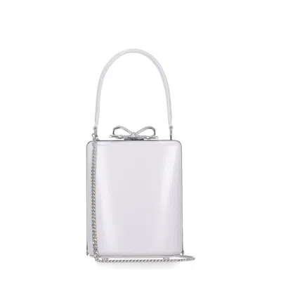 Self-portrait Leather Hand Bag In Purple