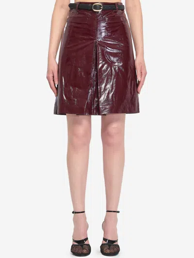 SELF-PORTRAIT LEATHER MINI SKIRT
