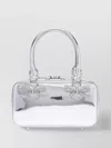 Self-portrait Leather Mini Tote Bag With Metallic Finish