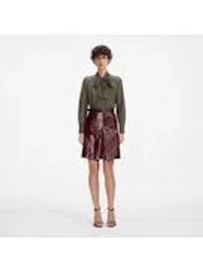 Self-portrait Leather Skirt