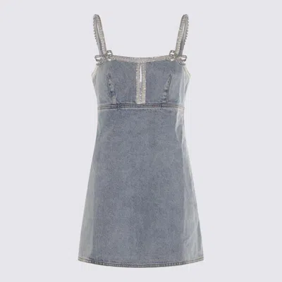 Self-portrait Light Blue Cotton Denim Dress