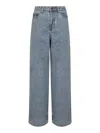 Self-portrait Light Blue Diamante Bow Jeans In Blue
