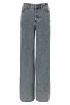 Self-portrait Crystal Embellished Denim Jeasn In Multi
