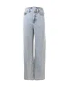 Self-portrait Light Blue Jeans With Diamante Bow In Blue