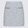 Self-portrait Self Portrait Women Light Blue Sequin Check Tweed Mini Skirt In Blue