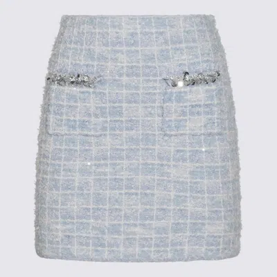 SELF-PORTRAIT LIGHT BLUE MINI SKIRT