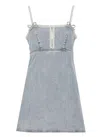 Shop Self-portrait Light Blue Self Portrait Cotton