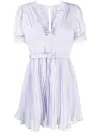 Self-portrait Lilac Chiffon Mini Dress In White