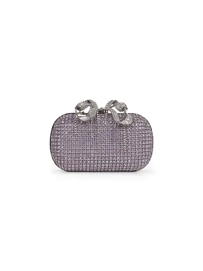 Self-portrait Lilac Clutch With Shoulder Strap