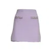 Self-portrait Lilac Crystal Trim Knit Skirt In Animal Print