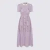 Self-portrait Lace Buttoned Cotton Blend Midi Dress