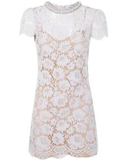 SELF-PORTRAIT LILAC LACE MINI DRESS