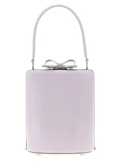 Self-portrait Lilac Leather Mini Bow Handbag