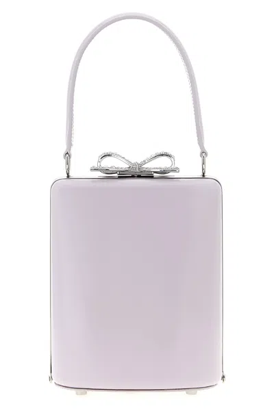 Self-portrait 'lilac Leather Mini Bow' Handbag In Purple