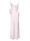 Self-portrait Lilac Satin Flower Maxi Dress Dresses Violet In Purple