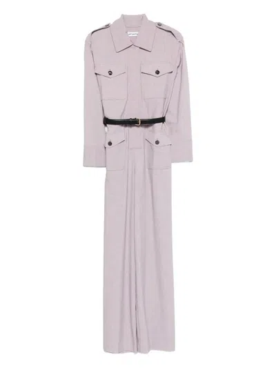 SELF-PORTRAIT SELF-PORTRAIT LILAC TWILL JUMPSUIT CLOTHING