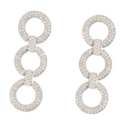 Self-portrait Link Earrings In Metallic