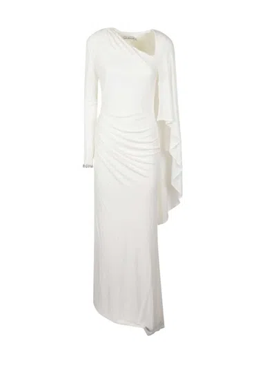 Self-portrait Self Portrait Long Draped Dress In White