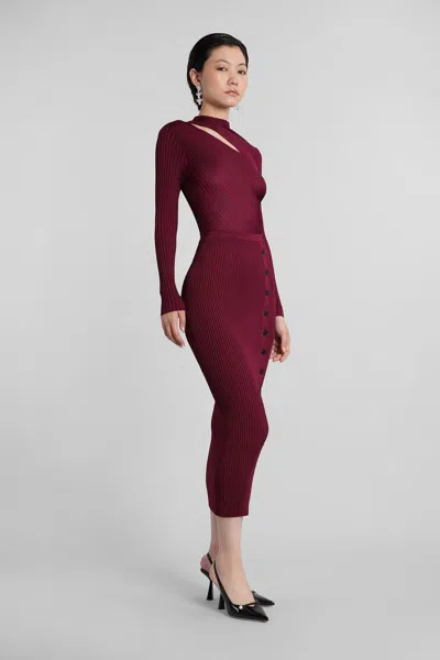 Self-portrait Long Dress In Red