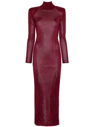 Self-portrait Long Dress In Red
