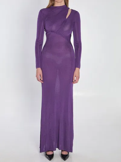 SELF-PORTRAIT LONG DRESS WITH CUT-OUT