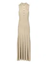 Self-portrait Womens Gold Sleeveless Buttoned Lurex Knit Maxi Dress In Neutral