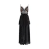 Self-portrait Sheer Tiered Lace-trimmed Maxi Dress