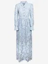 Self-portrait Belted Corded Lace Maxi Dress