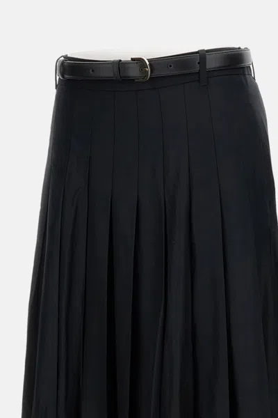 SELF-PORTRAIT LONG PLEATED SKIRT