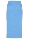 Self-portrait Self Portrait Long Skirt In Alpaca Blend Women In Blue
