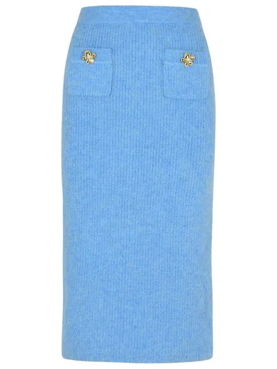 SELF-PORTRAIT LONG SKIRT IN ALPACA BLEND