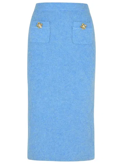 Self-portrait Self Portrait Long Skirt In Alpaca Blend Women