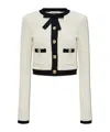 Self-portrait Women Cardigan With Bow And Sequins In White