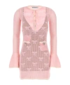 Self-portrait Self Portrait Women Pink Crochet Mini Dress In Pink