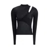 Self-portrait Self Portrait Women Cut Out Knit Top In Black