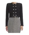 Self-portrait Self Portrait Women's Short Jacket With Sequins In Black