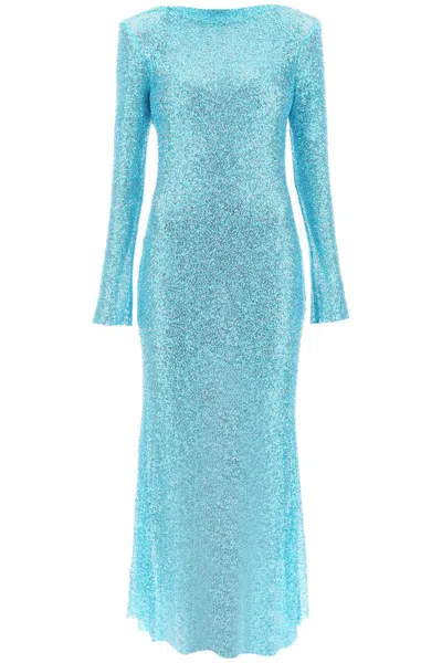SELF-PORTRAIT LONG-SLEEVED MAXI DRESS WITH SEQUINS AND BEADS
