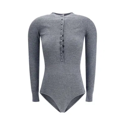 SELF-PORTRAIT LONG-SLEEVED WOOL BODYSUIT