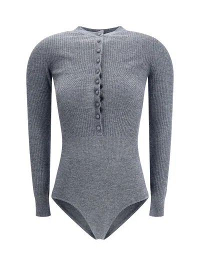 SELF-PORTRAIT LONG-SLEEVED WOOL BODYSUIT