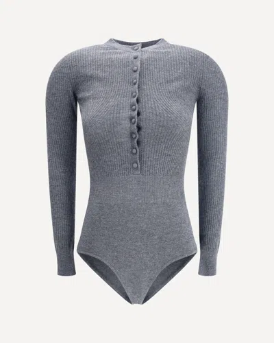 SELF-PORTRAIT LONG-SLEEVED WOOL BODYSUIT