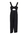 Self-portrait Lulu Tapered Leg Jumpsuit In Black Polyester In Black
