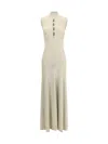 Self-portrait Lurex Knit Long Dress In Green