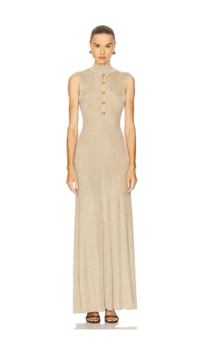 SELF-PORTRAIT LUREX KNIT MAXI DRESS